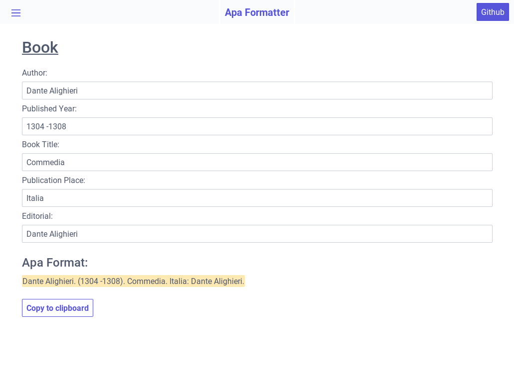 Apa Formatter