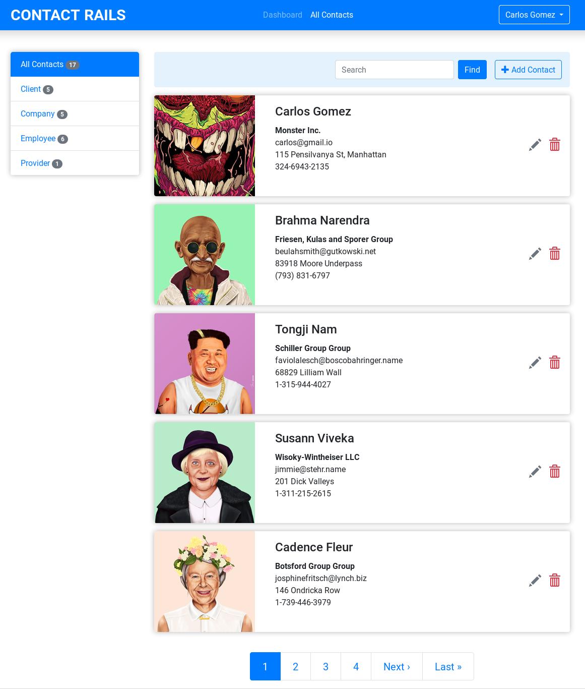 Contact Rails App